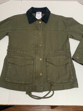 NWT Sonoma Womens Size XS Olive Green Utility Jacket